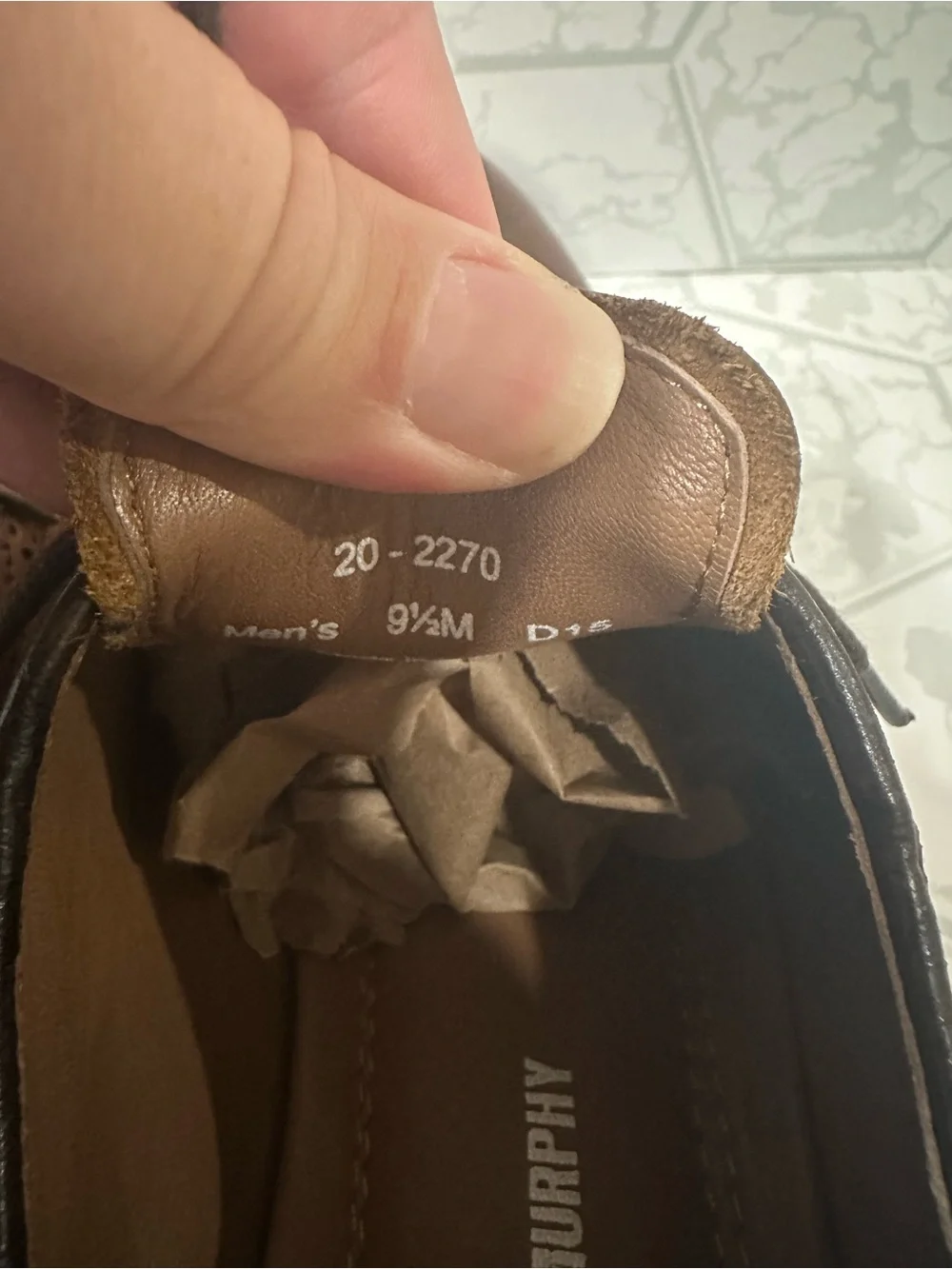 Johnston & Murphy Tan Brown Leather Wingtip Oxfords